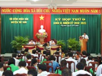 Quang cảnh kỳ họp HĐND huyện lần thứ 9, khóa XI