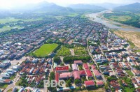 Toàn cảnh thị trấn Phú Phong hôm nay - đô thị trẻ Phú Phong trong tương lai. Ảnh: NGUYỄN DŨNG