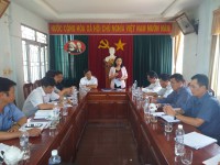 Bí thư Huyện ủy Lê Bình Thanh kết luận buổi làm việc