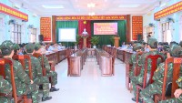 Quang cảnh khai mạc diễn tập khu vực phòng thủ huyện Tây Sơn năm 2023.