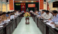 Quang cảnh Hội nghị trực báo Đảng ủy các xã, thị trấn 6 tháng đầu năm 2023