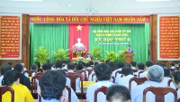 Quang cảnh kỳ họp thứ 8 Hội đồng nhân dân huyện khóa XII