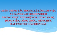 Chấn chỉnh tác phong, lề lối làm việc và nâng cao trách nhiệm trong thực thi nhiệm vụ của cán bộ, đảng viên, công chức, viên chức