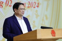 Thủ tướng Chính phủ Phạm Minh Chính phát biểu kết luận phiên họp. (Ảnh: VGP/Nhật Bắc - baochinhphu.vn)